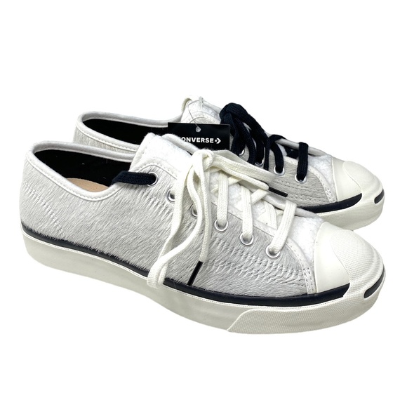 Converse x CLOT Jack Purcell OX Low Faux Fur White Women's Size Sneakers A00322C - Picture 3 of 10